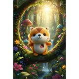Pufline Sevimli Sincap Peluş Oyuncak (Kuyruk Dahil 15cm)