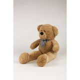 Pufu Toys 100 Cm Peluş Büyük Kurdelalı Ayı-Kahverengi