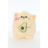 Pufu Toys 30 Cm Yumuşak Yastık Avakadolu Kedi Peluş Oyuncak Oyun Arkadaşı