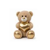Pufu Toys 45 CM PELUŞ AYICIK PARLAK KALPLİ AYICIK ÇOCUK YASTIĞI