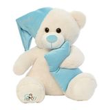 Pufu Toys Pelüş Uyku Arkadaşım Ayıcık 60 Cm Beyaz Mavi 03007