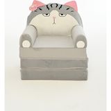 Pufu Toys Portatif, Yıkanabilir, Katlanabilir Peluş Çocuk Koltuğu 120 cm - Gri