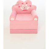 Pufu Toys Portatif Yıkanabilir Katlanabilir Peluş Çocuk Koltuğu 120 cm Pembe Havlu Kumaş Özellikleriyle