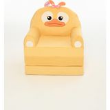 Pufu Toys Portatif, Yıkanabilir, Katlanabilir Peluş Çocuk Koltuğu 120 cm - Sarı