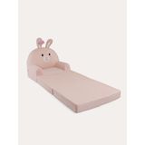 Pufu Toys Portatif, Yıkanabilir, Katlanabilir Peluş Çocuk Koltuğu 120 cm Tavşan - Krem