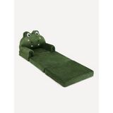 Pufu Toys Portatif, Yıkanabilir, Katlanabilir Peluş Çocuk Koltuğu 120 cm Timsah - Yeşil