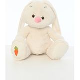 Pufu Toys Uzun Kulaklı Peluş Tavşan Oyuncak (40 Cm) - 010 - Beyaz