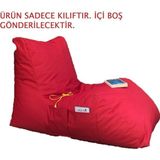 Pufumo Daybed Armut Koltuk Kılıfı Kırmızı ( Ürün Sadece Kılıftır. İçi Boş Gönderilecektir. )
