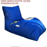 Pufumo Daybed Armut Koltuk Kılıfı Mavi ( Ürün Sadece Kılıftır. İçi Boş Gönderilecektir. )