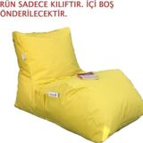 Pufumo Daybed Armut Koltuk Kılıfı Sarı ( Ürün Sadece Kılıftır. İçi Boş Gönderilecektir. )