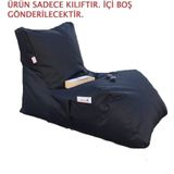 Pufumo Daybed Armut Koltuk Kılıfı Siyah ( Ürün Sadece Kılıftır. İçi Boş Gönderilecektir. )