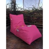 Pufumo Daybed Armut Koltuk Pembe Polyester 75 cm Sırt Yüksekliği 60 cm Genişlik İçin Konforlu Kullanım