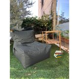 Pufumo Xxl Sedir Armut Koltuk Gri Impertex Kumaş 70 cm Sırt Yüksekliği Bahçe ve Ev Kullanımı İçin