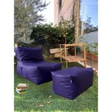 Pufumo Xxl Sedir Armut Koltuk ve Ayak Ucu Pufu 70 cm Yükseklik Mor Renkli Impertex Malzeme