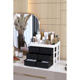 Pufwin Home Paris Xl 6 Çekmeceli Makyaj Kozmetik Banyo Takı Masa Düzenleyici Saklama Kutusu Organizer