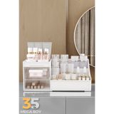 Pufwin Home Şeffaf Çekmeceli Elegance Xl Makyaj Takı Kozmetik Parfüm Krem Serum Düzenleyici Organizer