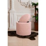 PufyHome Dublin Etna Nil Peluş Çok Amaçlı Dekoratif Pufkoltuk GÜLKURUSU KAPAKLI SİLİNDİR PUF