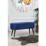 PufyHome MAVİ 90 CM LARGE SİYAH GÜRGEN AYAKLI ÇOK AMAÇLI BENCH PUF KOLTUK LUNA