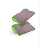 Pufymax 2 Adet Boyun Fıtığı Yastığı,visco Ortopedık Boyun Destek Yastığı,boyun Düzleşmesi Omurga Dostu Yastık - 35 x 55 cm - Antrasit - Beyaz