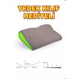 Pufymax Boyun Fıtığı Yastığı,visco Ortopedık Boyun Destek Yastığı,boyun Düzleşmesi Omurga Dostu Yastık - 35 x 55 cm - Antrasit