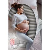 PUFYMAX Hamile yastığı,sarılma yastığı aktivite yastığı pamuk kumaş (siyah)