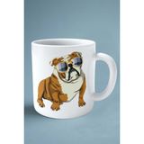 Pug Doberman Köpek Isimli Kişiye Özel Baskılı Kupa Bardak Gözlük Artist