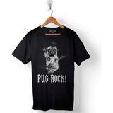 Pug Rock Pugs Dead Metal Musıc Köpek Erkek Tişört - Siyah