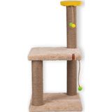 Pugalo 60 cm Krem Iki Katlı Kedi Tırmalama Tahtası Catnipli Tırmalama Tahtası