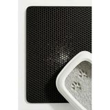 Pugalo CleanPaw Premium Kedi Tuvalet Önü Paspası, Çift Katmanlı Kedi Kumu Toplayıcı, Geniş Delikli, Kolay Temizlenir (Siyah, 50 x 50)