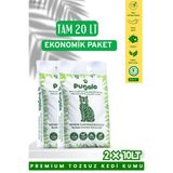 PUGALO Kokusuz Naturel Kedi Kumu 10LT X 2 Adet