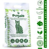 Pugalo Premium Kedi Kumu 10LT Tozsuz Koku Hapseden Topaklanan Doğal Kum İnce Tane Şeklinde
