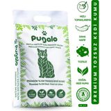 PUGALO Tozsuz Naturel Kedi Kumu Premium Koku Hapseden Topaklanan Çok Katmanlı Kedi Kumu 10LT