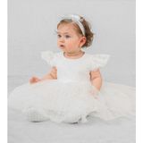 Pugi Baby Kız Bebek Şık Dantelli Mevlüt / Özel Gün Elbisesi - 3 - 6 Ay - Beyaz*001