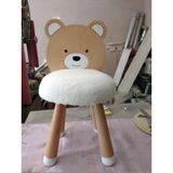 Pugimo Teddy-Plush Figürlü Masif Çocuk Sandalyesi