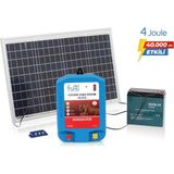 Puhu Ecos Eko Güneş Enerjili Elektrikli Çit Cihazı (4 Joule) (40W PANEL+12V/24AH Jel Akü)
