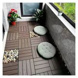 Pujindu Ahşap Duş Banyo Paspası, Plastik Kilitli Veranda Fayansları, Balkon, Arka Bahçe, Bahçe, Tüm Hava Kullanımı İçin İç Ve Dış Mekan Kullanımı İçin Su Geçirmez Veranda Yer Karoları (Kahverengi-A)