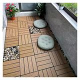 Pujindu Ahşap Duş Banyo Paspası, Plastik Kilitli Veranda Fayansları, Balkon, Arka Bahçe, Bahçe, Tüm Havalarda Kullanım İçin İç Ve Dış Mekan Kullanımı İçin Su Geçirmez Veranda Yer Karoları (Sarı-A)