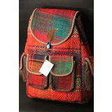 PUJİVA Etnik Tarz Kilim Desenli, Dört Cebli, Renkli Sırt Anne Bebek Çanta En;35-Boy:40 Cm