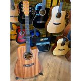 Puka Elektro Akustik Gitar Sahne Gitarı Akustik Gitar - Koyu Kahverengi
