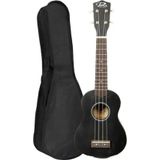 PUKA Siyah Renk Kılıflı Soprano Boy Gül Klavye Ve Eşikli Ukulele