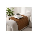 Puklife Ahşap Yan Sehpa – Katlanabilir Koltuk Sehpası 40x20 cm Ceviz Renk