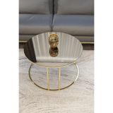 Puklife Ceylin Orta Sehpa Gold Ayak Bronz Ayna