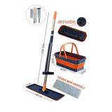 puko home Katlanabilir ve Tekerlekli Mop Seti – 130 cm Uzun Saplı, Yedek Mop Başlıklı, Pratik Temizlik Mop Set