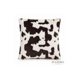 Puledro Voyage İnek Desenli Peluş Kırlent Kılıfı Kürk Görünümlü Dekoratif Koltuk Yastık Kılıfı Cow Pattern 45x45 cm
