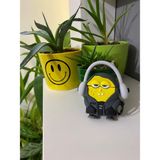 Puli Pro-Pro 2 Nesil Uyumlu Koruyucu Bluetooth Kulaklık Kılıfı Sünger Bob Figürlü - Siyah - Sarı