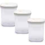 Pull Box Kavanoz 1l 3’lü Set - 1,5 lt - Beyaz