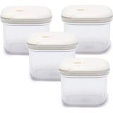 Pull Box Kavanoz 500 ml 4’lü Set - Beyaz