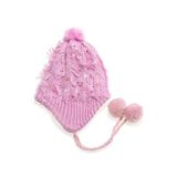 Pullu Kız Çocuk Bere Pembe 1156
