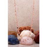 Pullu Rose Gümüş Choker Kolye 6582