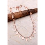 Pullu Rose Gümüş Sallantılı Kolye 7107